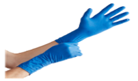 12" 14 Latex Gloves (Blue)